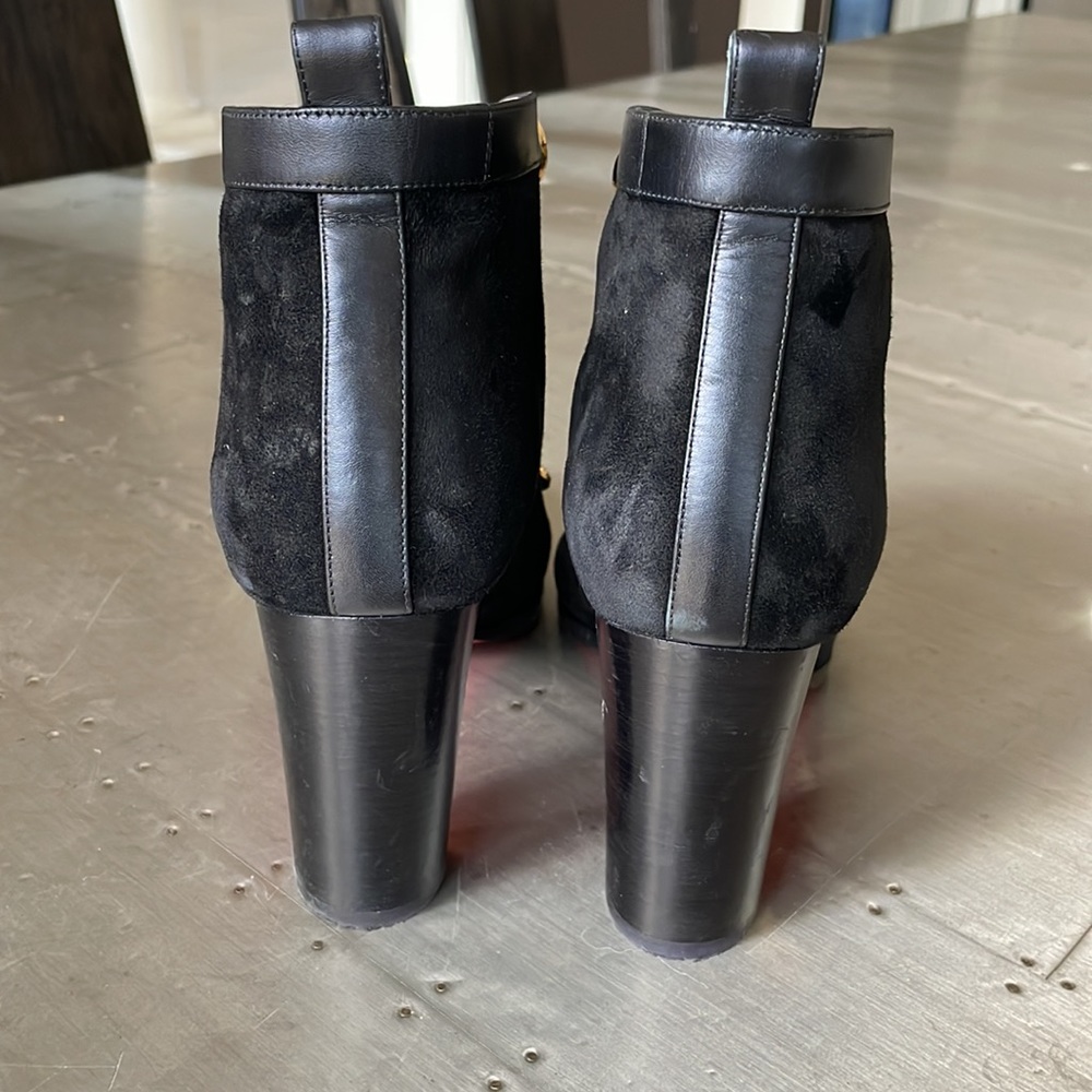 christian louboutin caval 85 boot suede bootie sz 38.5 preowned - Picture 8 of 11